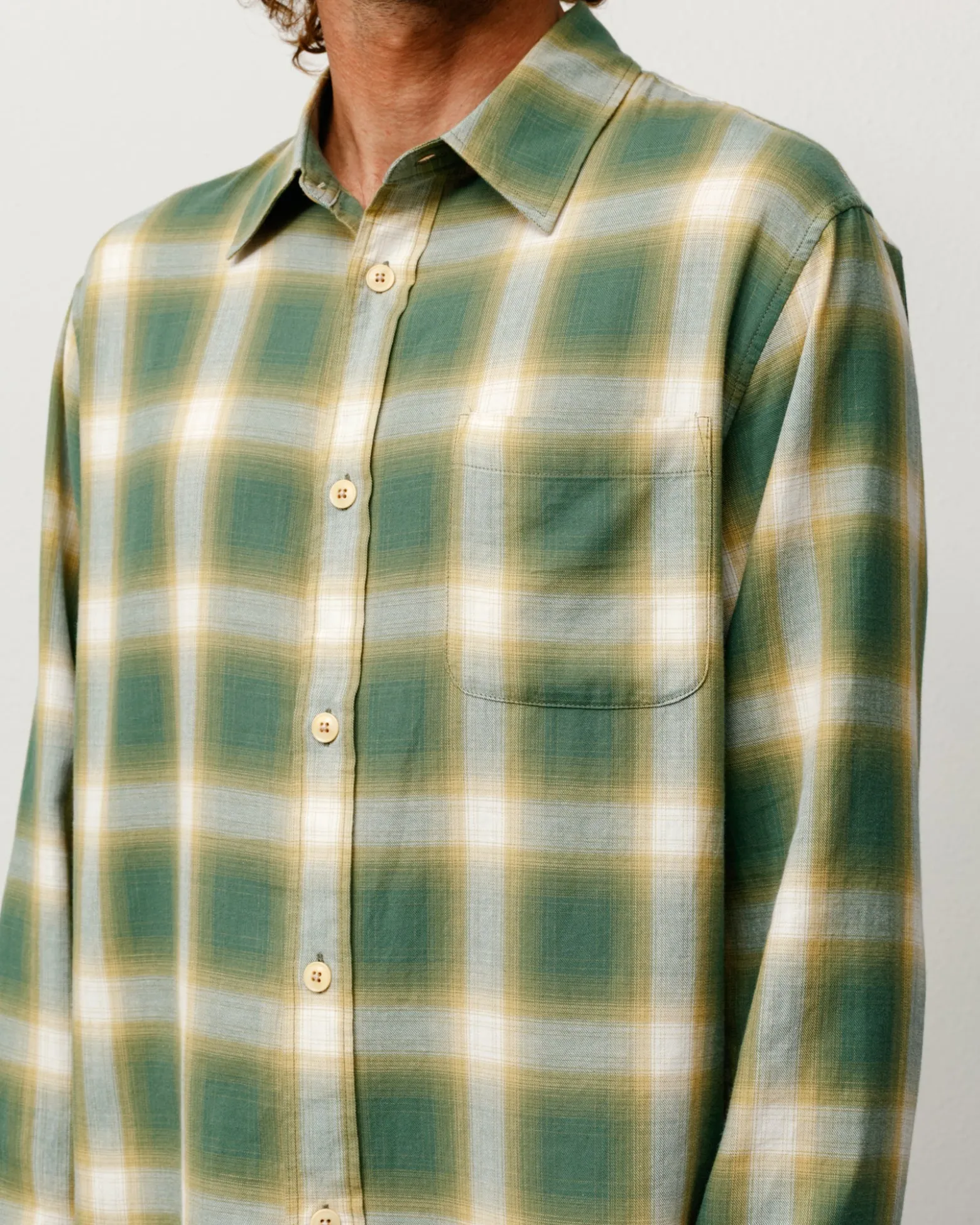 BEACH OMBRE PLAID SHIRT
