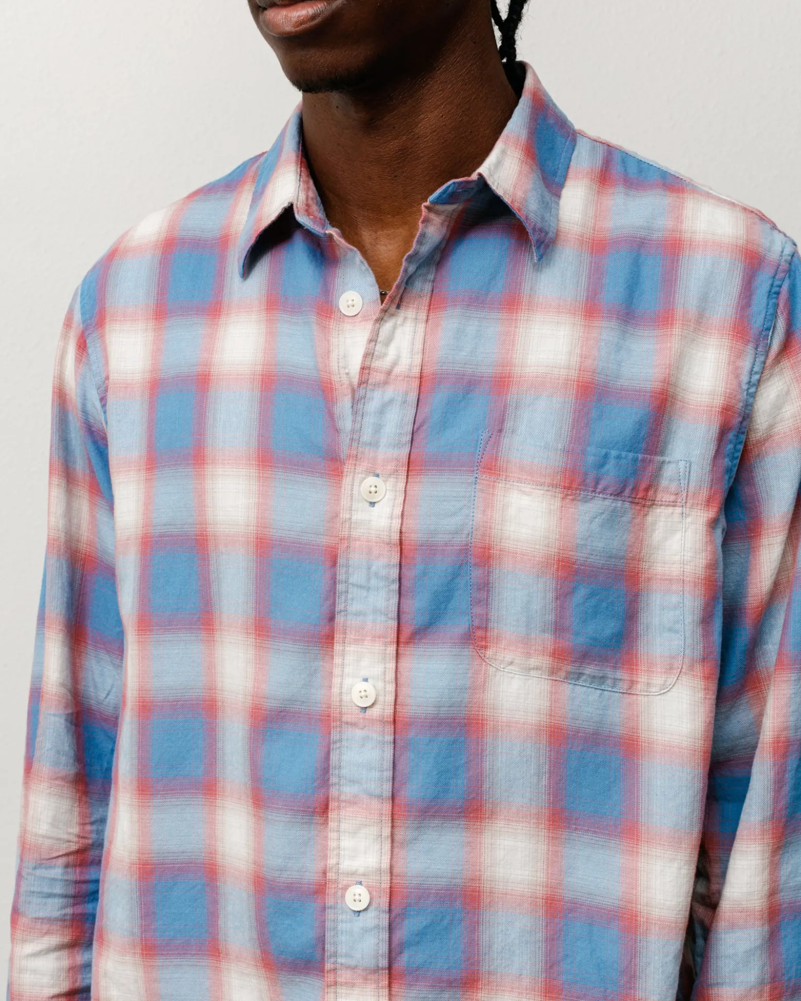BEACH OMBRE PLAID SHIRT