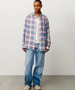 BEACH OMBRE PLAID SHIRT
