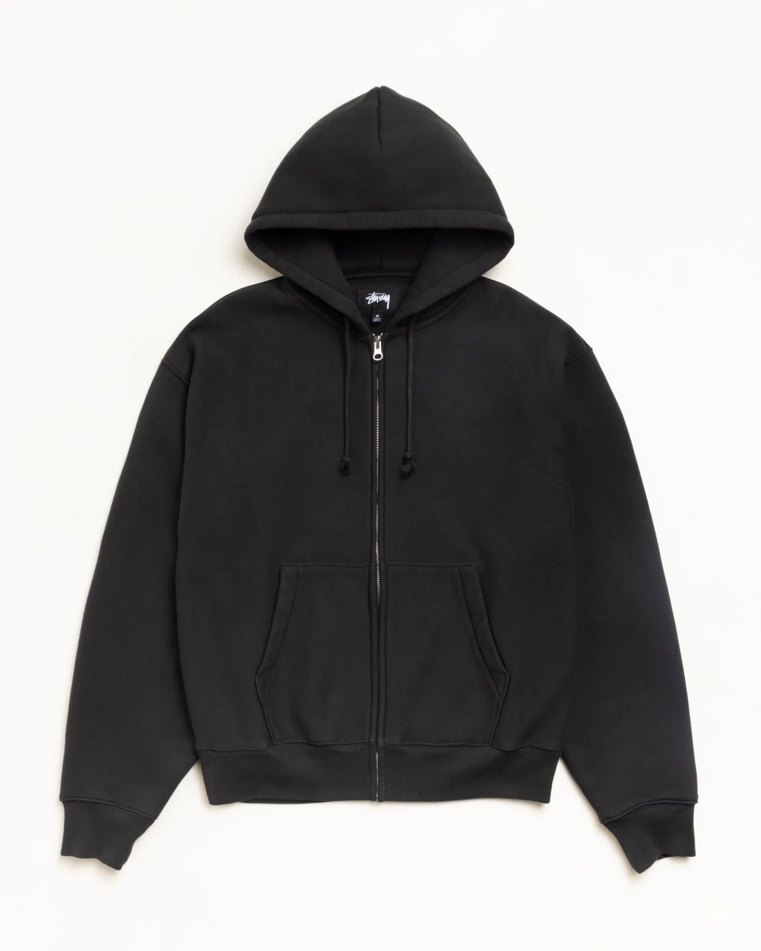 CURSIVE APPLIQUE ZIP HOODIE