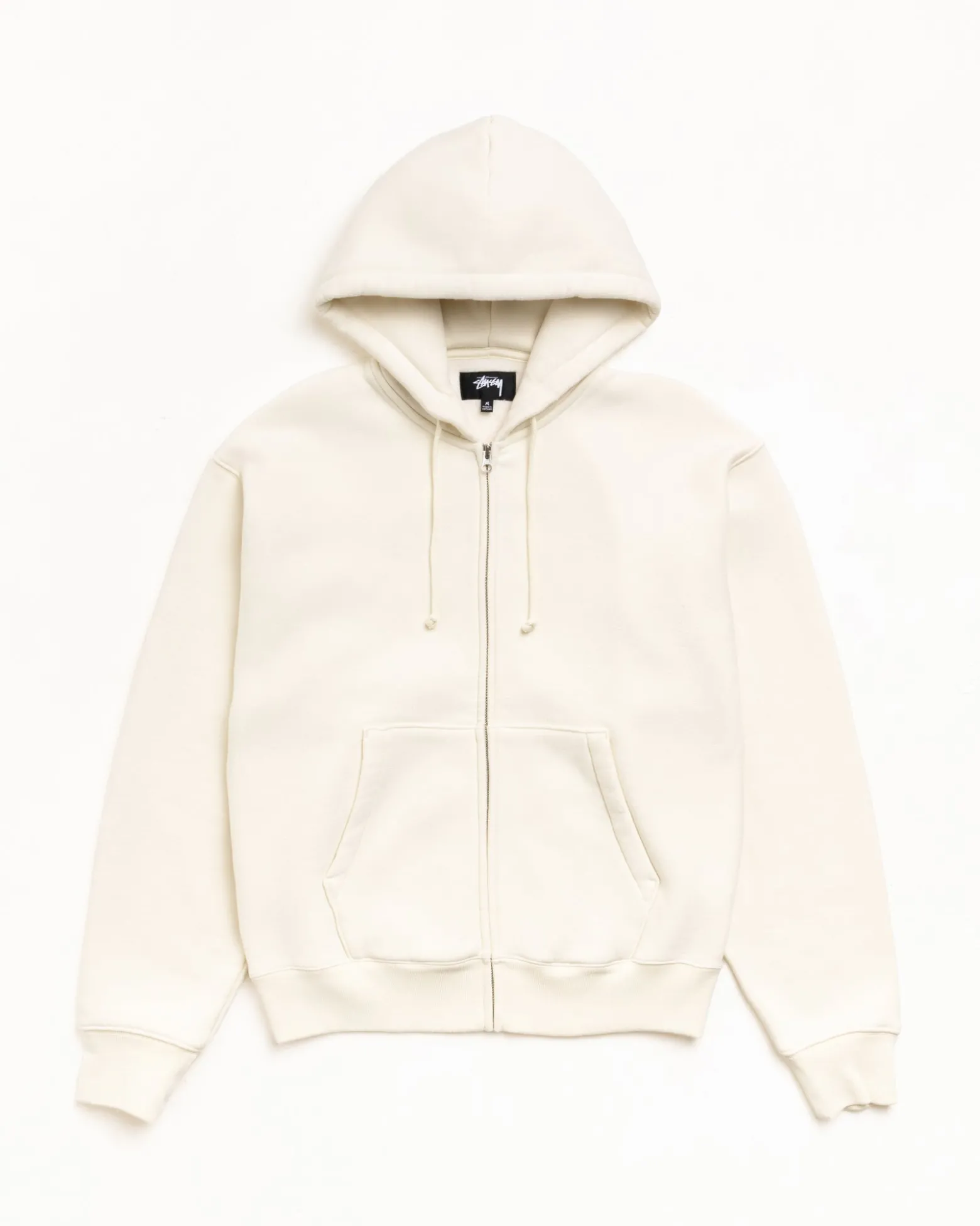 CURSIVE APPLIQUE ZIP HOODIE