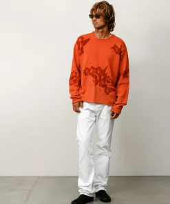 FLORAL ROLL NECK SWEATER