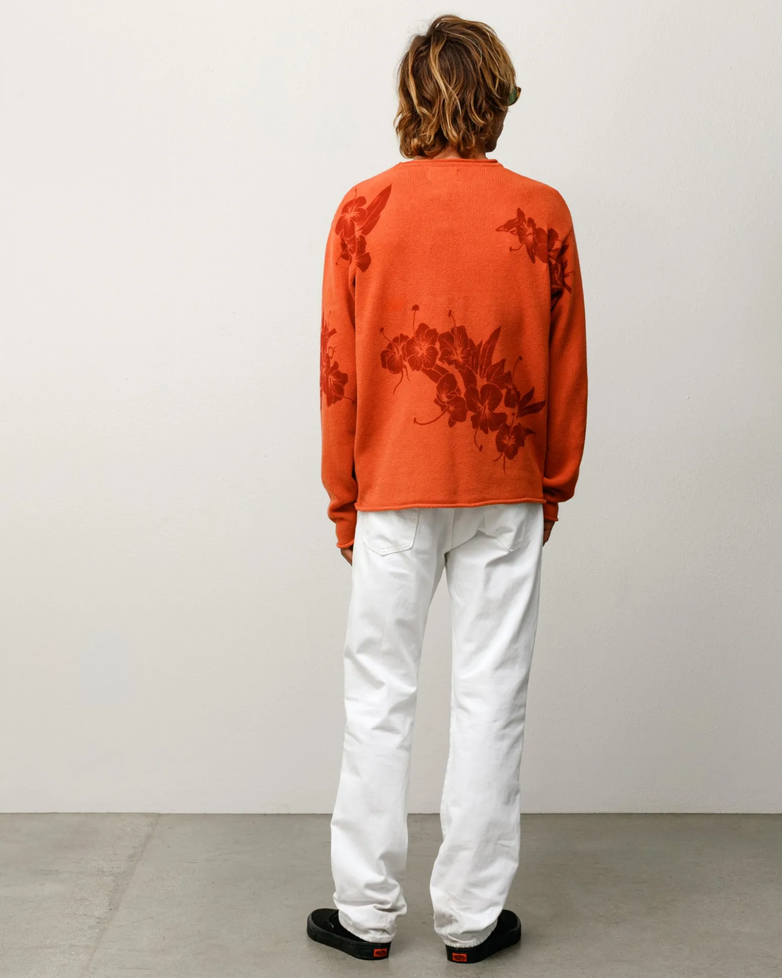 FLORAL ROLL NECK SWEATER
