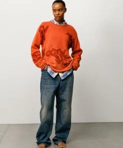 FLORAL ROLL NECK SWEATER