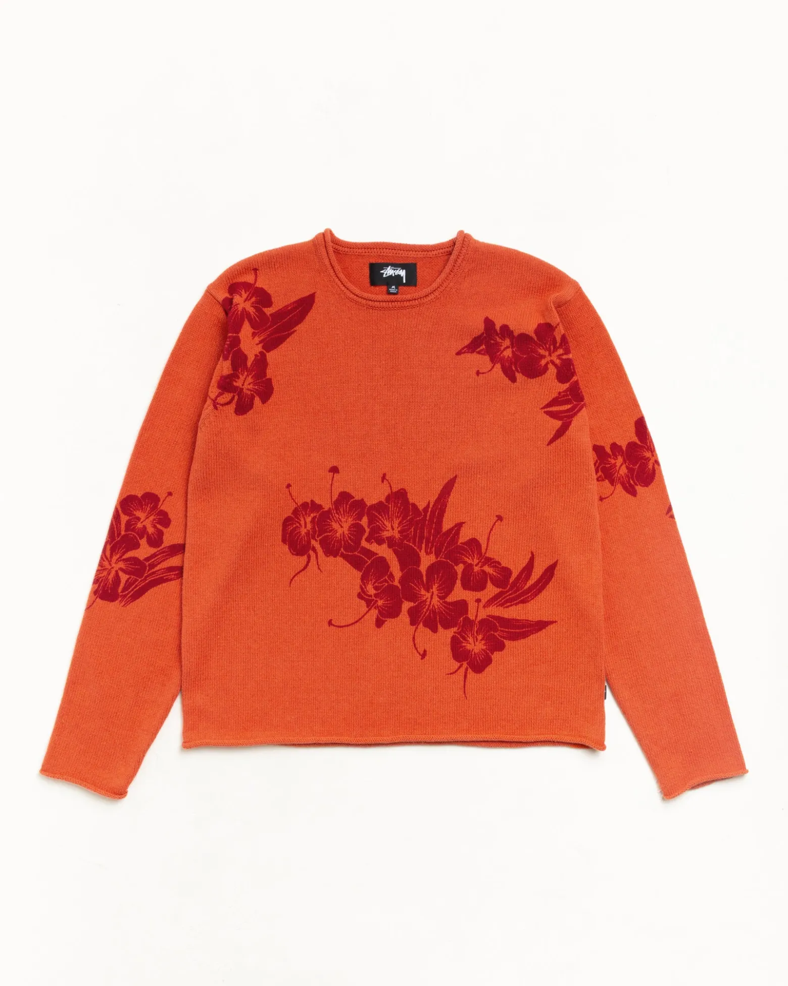FLORAL ROLL NECK SWEATER