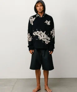 FLORAL ROLL NECK SWEATER
