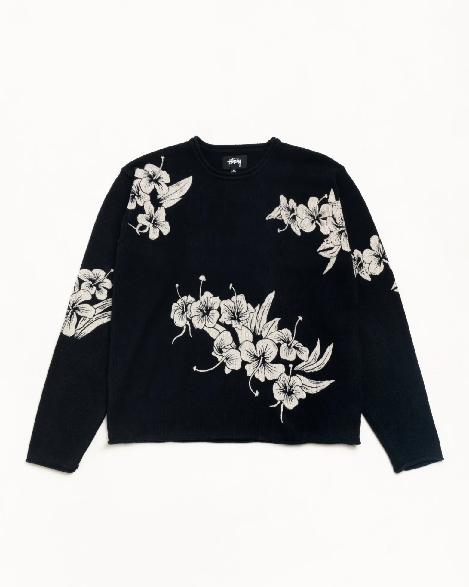 FLORAL ROLL NECK SWEATER