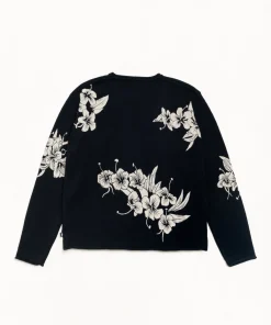 FLORAL ROLL NECK SWEATER