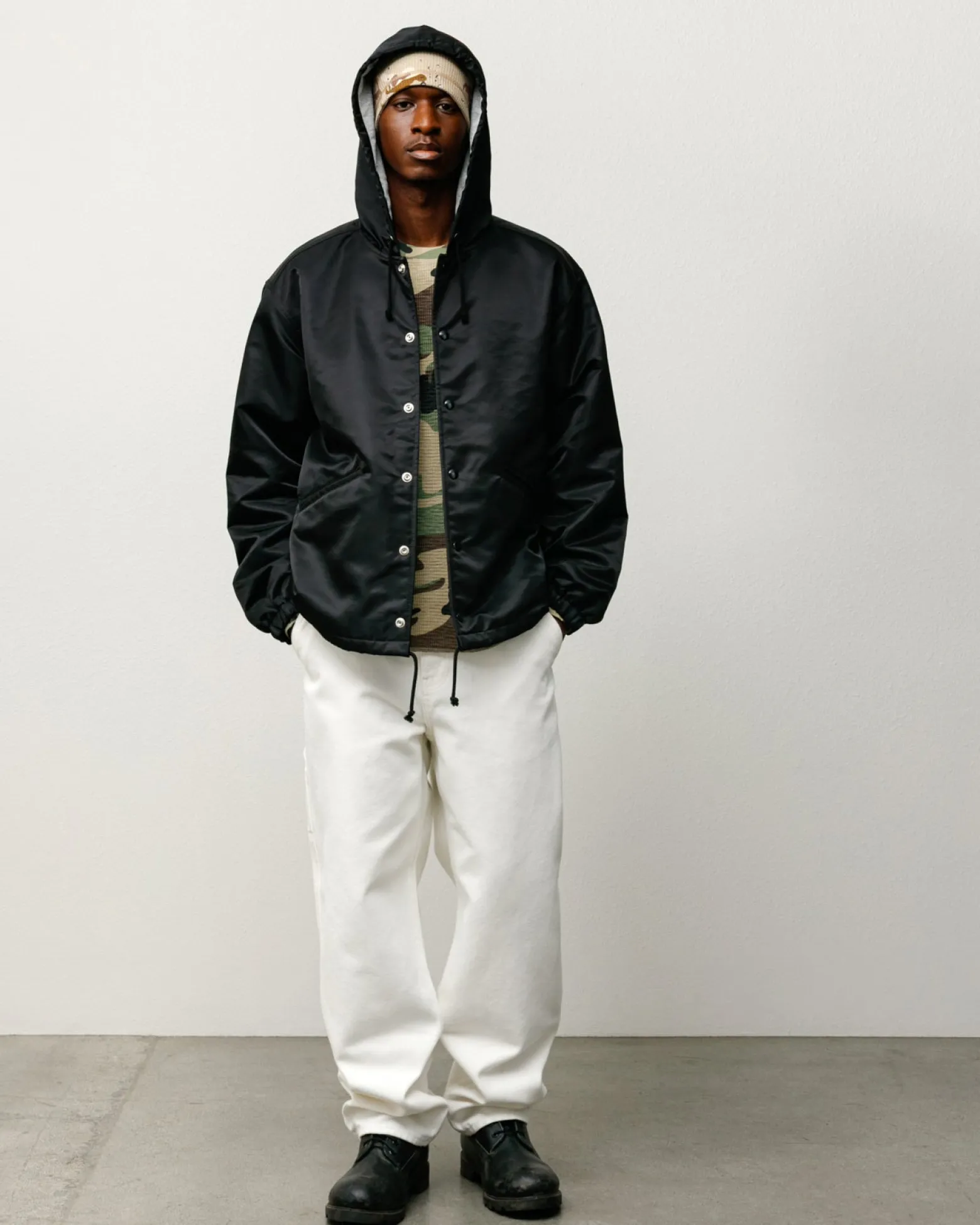 HOODED COACHES JACKET