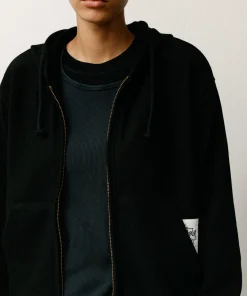 PATCH ZIP KNIT HOODIE