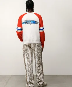 STRIPE RAGLAN CREW