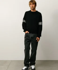 STRIPE RAGLAN CREW