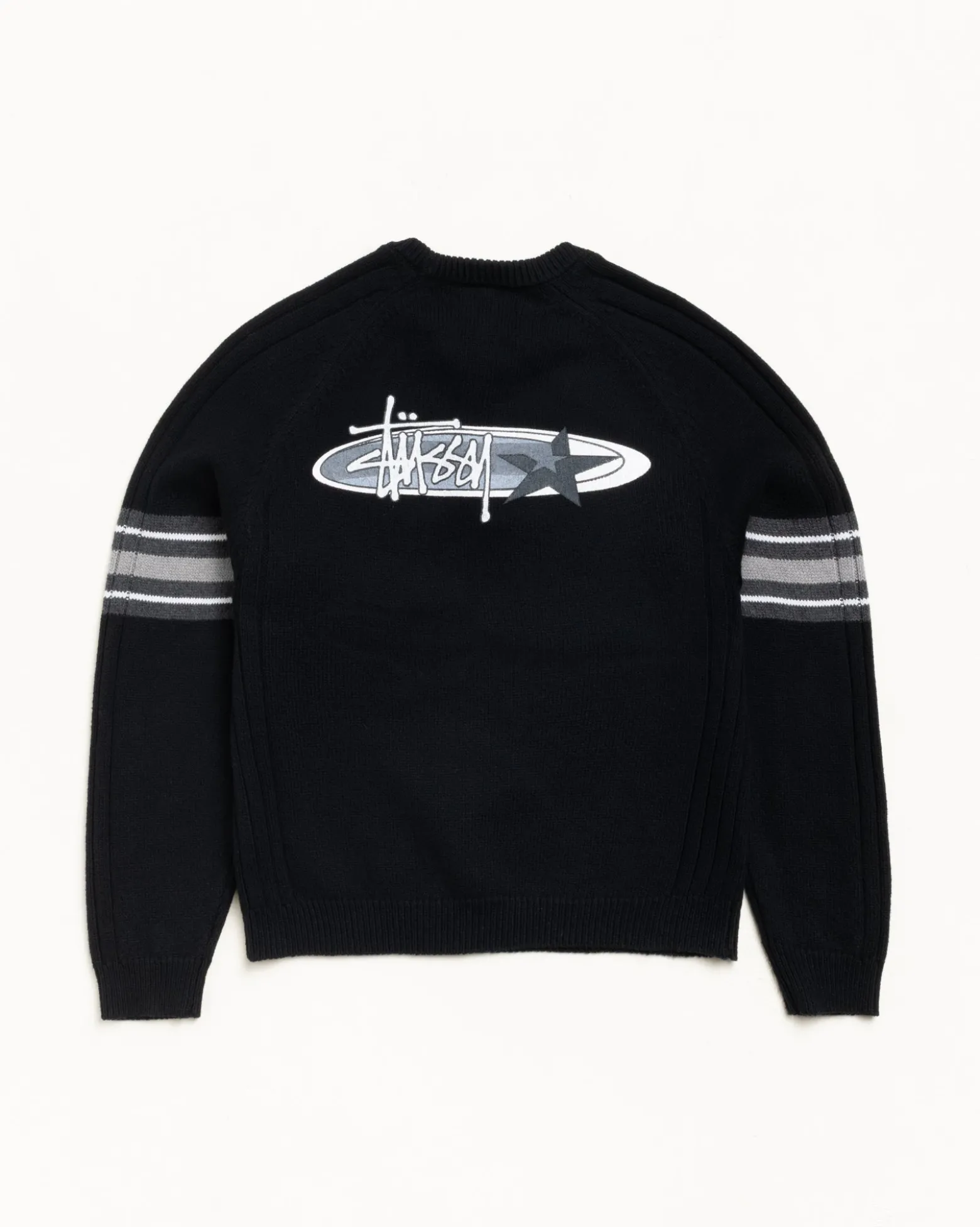 STRIPE RAGLAN CREW