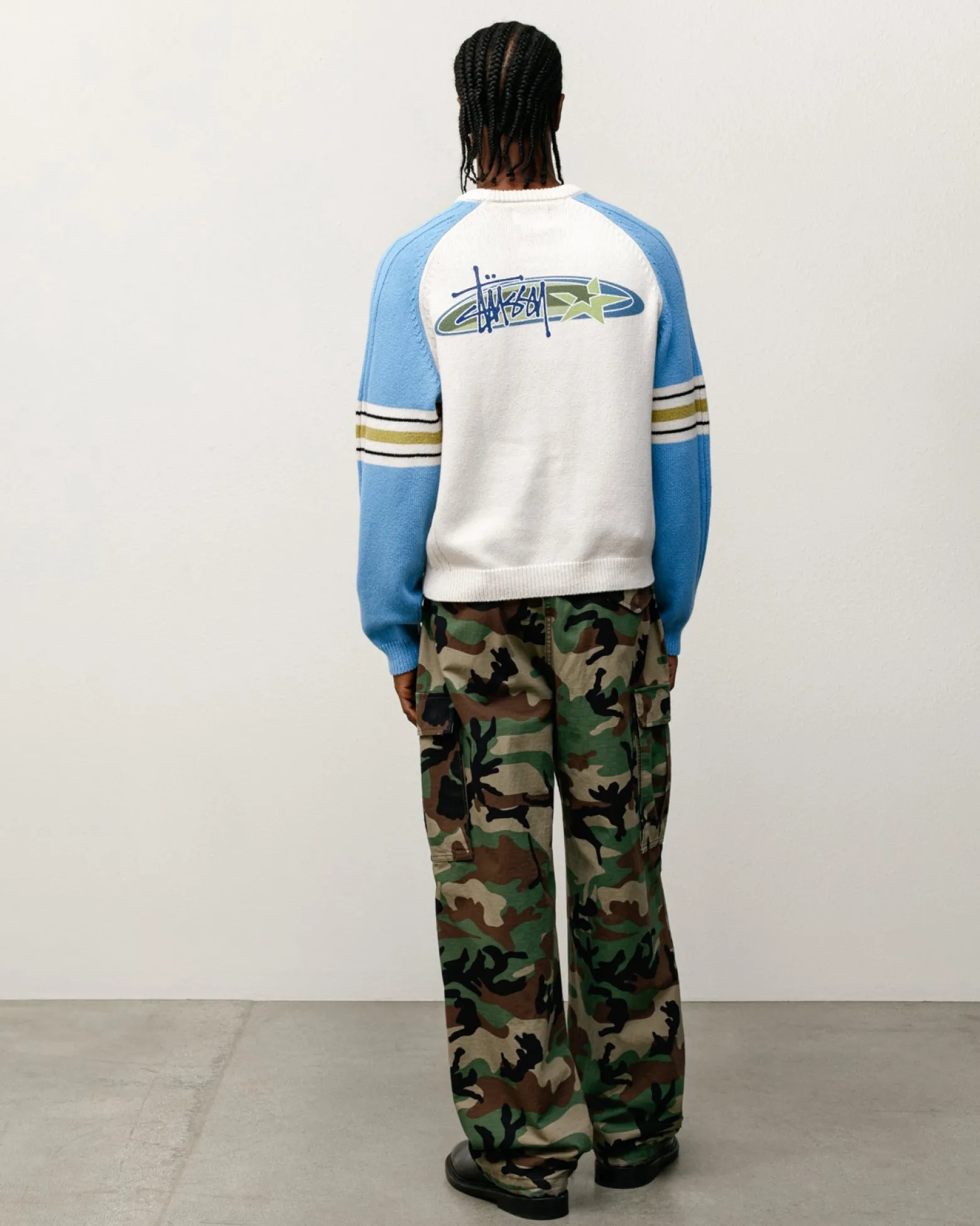 STRIPE RAGLAN CREW
