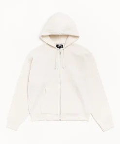 TEXTURED ZIP HOODED SWEATER