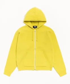 TEXTURED ZIP HOODED SWEATER