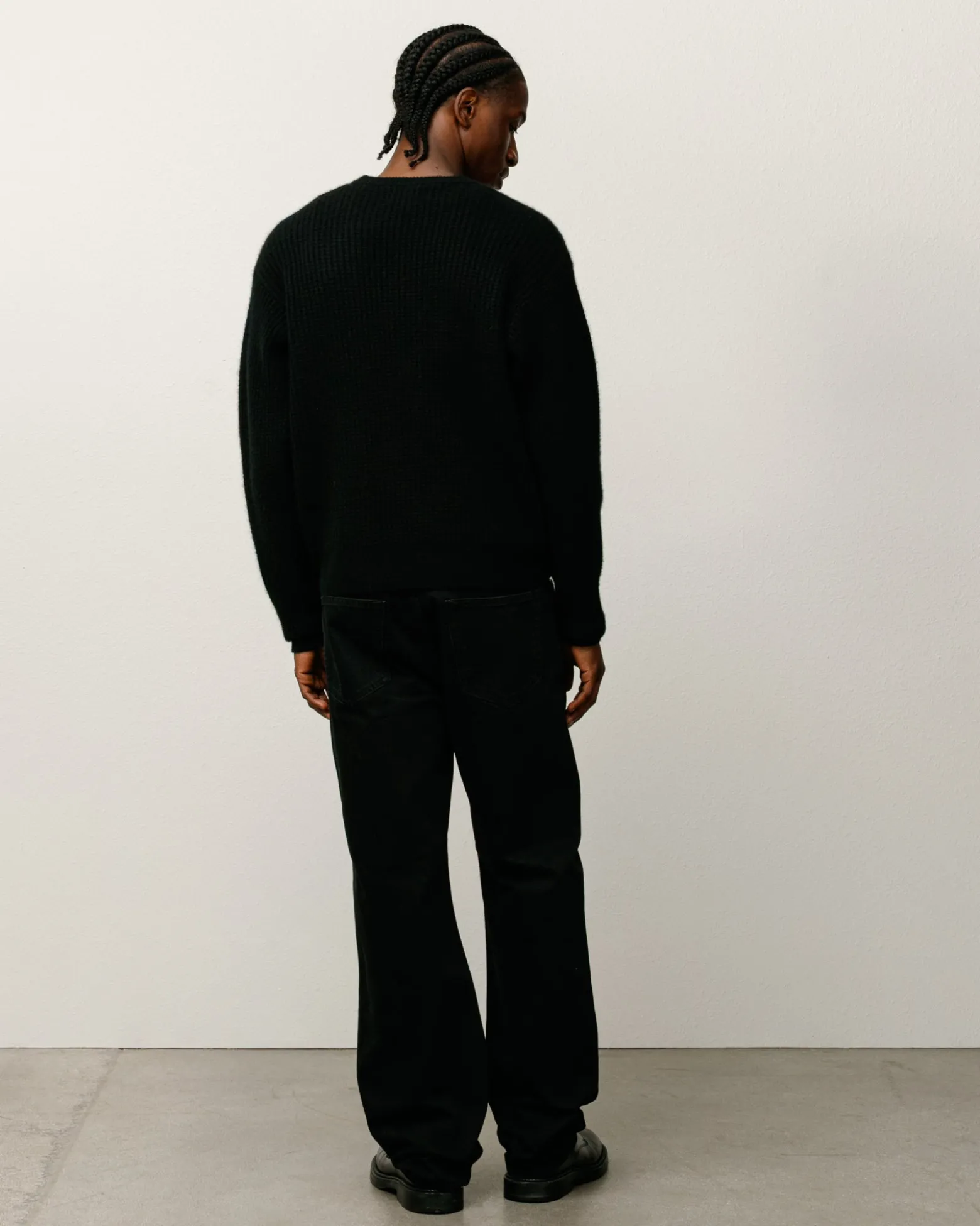 WAFFLE CASHMERE SWEATER