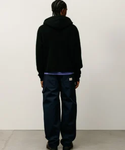 WAFFLE CASHMERE ZIP HOOD SWEATER