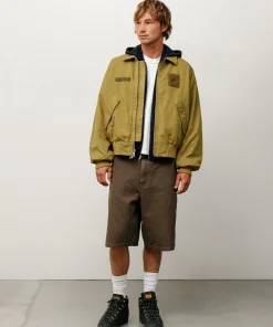 WASHED CANVAS WORK SHORT